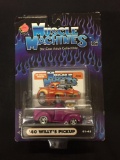 Funline MUSCLE MACHINES '40 WILLY'S PICKUP 01-45 Die Cast Adult Collectible 1:64 Scale NEW IN BOX