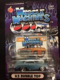 Funline MUSCLE MACHINES '62 BUBBLE TOP 02-17 Die Cast Adult Collectible 1:64 Scale NEW IN BOX