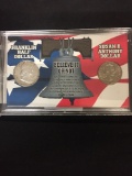 United States Mint Coin Set Franklin Half Dollar & Susan B Anthony Dollar with COA