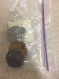4 Count Coin Lot 2 Silver Dollars, Buffalo Nickel, Liberty 1988 Astronauts Gold Coin