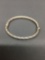 Twisted Design 5mm Wide 3in Diameter Hinged Sterling Silver Bangle Bracelet