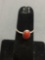 Oval 8x5mm Coral Cabochon Center Sterling Silver Ring Band