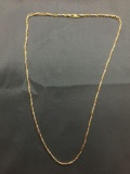 Tri-Tone Triple Braided 3mm Wide 24in Long Italian Made Sterling Silver Chain