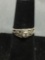 Edwardian Cut White Gemstone Sterling Silver Ring Size 5.5