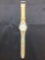 Vintage Swatch Watch White Face & Band - NEW BATTERY - Runs Well