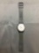 Vintage Swatch Watch with Scale for Pulsations - NEW BATTERY - Runs Wells - Broken Band