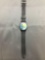 Vintage Swatch Watch Geometic Shapes Face - NEW BATTERY - Runs Well - Broken Band