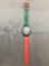 Vintage Swatch Watch with Swatch Shield Face - NEW BATTERY - Runs Well