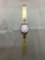 Vintage Swatch Watch Purple and Gray Geometric Face with Clear Band - NEW BATTERY - Runs Well