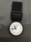 Vintage Large Face White Face Swatch Watch with Flexible Band - NEW BATTERY - Runs Well