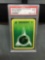 PSA Graded 2000 Pokemon Gym Heroes 1st Edition GRASS ENERGY Trading Card - MINT 9