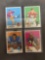 4 Card Lot of 1969 Topps Football Cards from Complete Set Break