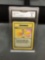 GMA Graded 2000 Pokemon Base 2 Set LASS Rare Trading Card - NM-MT 8