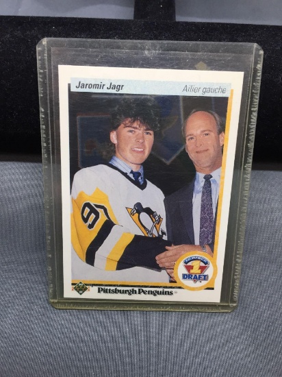 1990-91 Upper Deck #356 JAROMIR JAGR Penguins ROOKIE Hockey Card