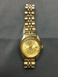 Rolex Oyster Perpetual Dayjust Gold Tone Wrist Watch