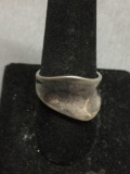 Wavy Sterling Silver Ring - Size 10