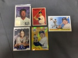 5 Card Lot of MICKEY MANTLE New York Yankees Baseball Cards