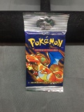 Sealed Pokemon Base Set Unlimited 11 Card Long Crimp Retail Booster Pack - Charizard Art - 20.83