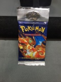 Sealed Pokemon Base Set Unlimited 11 Card Long Crimp Retail Booster Pack - Charizard Art - 20.81
