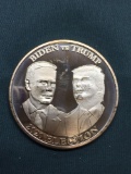 1 Ounce .999 Fine Copper BIDEN vs. TRUMP Presidential Copper Round Coin