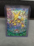 1999 Topps Chrome Pokemon ALAKAZAM Sparkle Chrome Rare Card from Collection