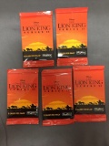 5 Count Lot of Disney's THE LION KING Series II 8 Card Trading Card Pack