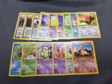 15 Card Lot of Pokemon 1st Edition Trading Cards from Collection