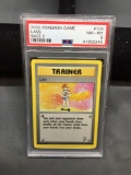 PSA Graded 2000 Pokemon Base 2 Set LASS Rare Trading Card - NM-MT 8