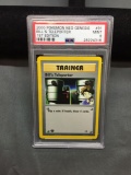 PSA Graded 2000 Pokemon Neo Genesis 1st Edition BILL'S TELEPORTER Trading Card - Mint 9