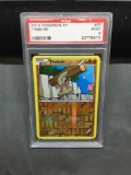 PSA Graded 2014 Pokemon XY TIMBURR Reverse Holo Trading Card - MINT 9