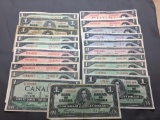 $47 Face Value Lot of Vintage Canadian Bill Currency Notes
