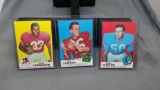 3 Card Lot of 1969 Topps Football Cards from Complete Set Break