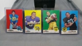 4 Card Lot of 1969 Topps Football Cards from Complete Set Break