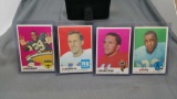 4 Card Lot of 1969 Topps Football Cards from Complete Set Break