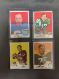 4 Card Lot of 1969 Topps Football Cards from Complete Set Break