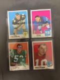 4 Card Lot of 1969 Topps Football Cards from Complete Set Break