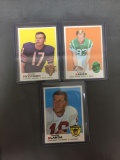 3 Card Lot of 1969 Topps Football Cards from Complete Set Break