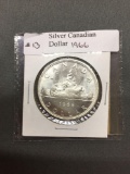 1966 Canada Silver Dollar Coin - 80% Silver