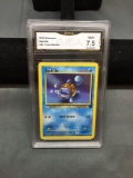 GMA Graded 2000 Pokemon Team Rocket SQUIRTLE Trading Card - NM+ 7.5