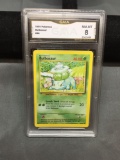 GMA Graded 1999 Pokemon Base Set BULBASAUR Trading Card - NM-MT 8