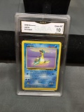 GMA Graded 1999 Pokemon Fossil LAPRAS Trading Card - GEM MINT 10