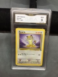 GMA Graded 1999 Pokemon Jungle MEOWTH Trading Card - MINT 9