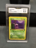 GMA Graded 1999 Pokemon Fossil 1st Edition GRIMER Trading Card - NM-MT+ 8.5