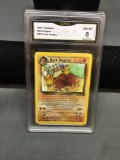 GMA Graded 2000 Pokemon Team Rocket DARK DUGTRIO Rare Trading Card - NM-MT 8