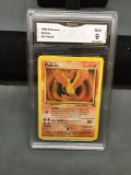 GMA Graded Pokemon Trading Card - Moltres #27 Fossil Mint 9