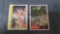 2 Card Lot of Vintage Magic Johnson Lakers Basketball Cards - 1981-82 Topps & 1986-87 Fleer Sticker