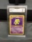 GMA Graded 1999 Pokemon Fossil HYPNO Trading Card- MINT 9