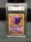 GMA Graded 1999 Pokemon Fossil GENGAR Trading Card - MINT 9