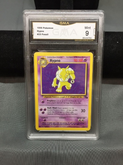 GMA Graded 1999 Pokemon Fossil HYPNO Trading Card - MINT 9