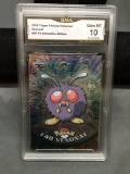 GMA Graded 2000 Topps Chrome Pokemon #48 VENONAT Animation Edition - GEM MINT 10